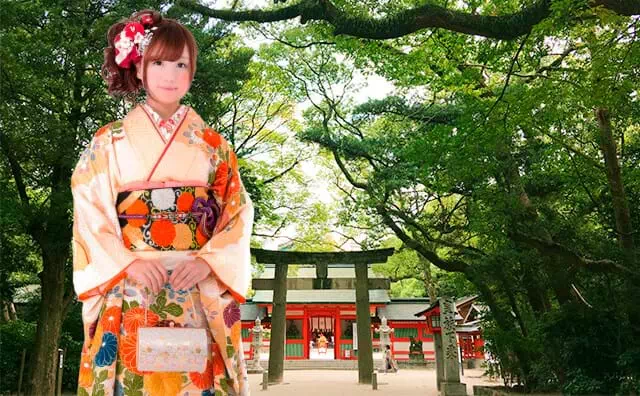 クロマキー合成後の映像写真