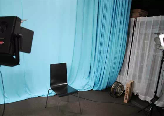 越後屋高田馬場Aスタジオにて-メッセージVTR撮影用のセット
