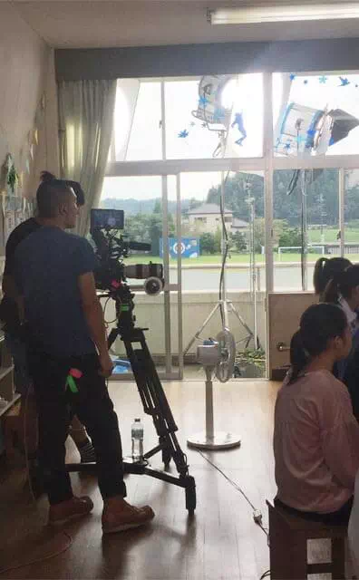 長南東小学校スタジオ 撮影の様子