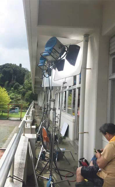 長南東小学校スタジオ 撮影の様子
