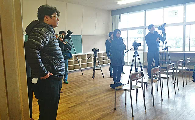 長南東小学校スタジオ 撮影風景