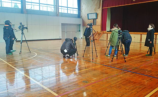 長南東小学校スタジオ 撮影風景
