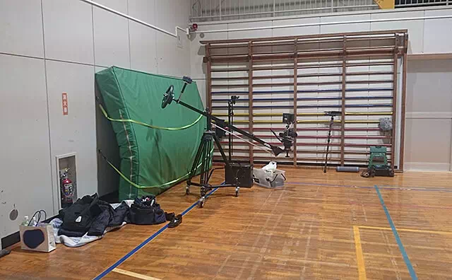長南東小学校スタジオ 撮影風景