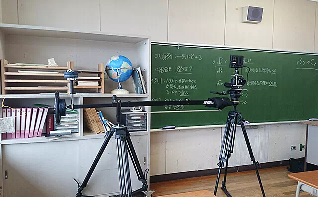 長南東小学校スタジオ 撮影風景
