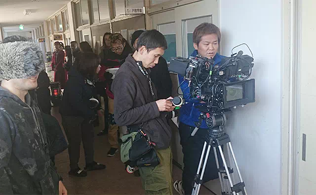 長南東小学校スタジオ 撮影風景