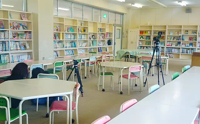 長南東小学校スタジオ 撮影風景