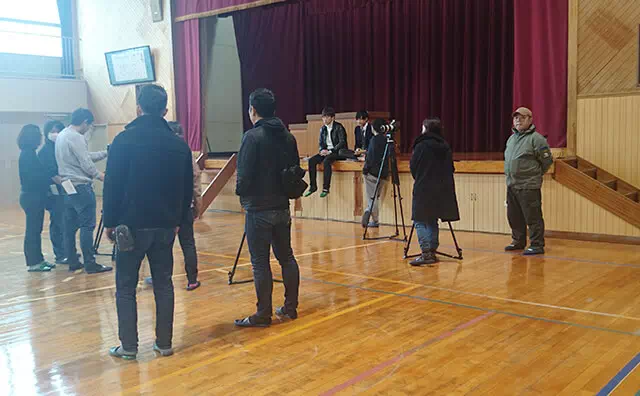 長南東小学校スタジオ 撮影風景
