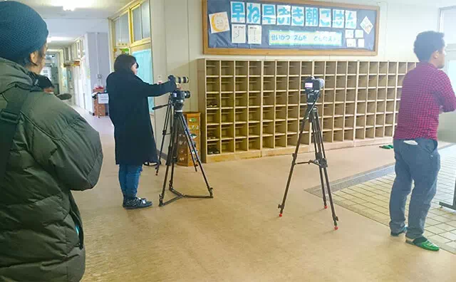 長南東小学校スタジオ 撮影風景