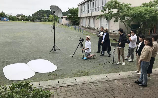 長南東小学校スタジオ 撮影風景