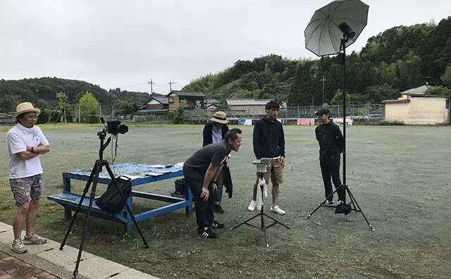 長南東小学校スタジオ 撮影風景