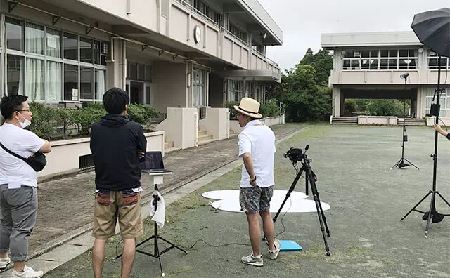 長南東小学校スタジオ 撮影風景