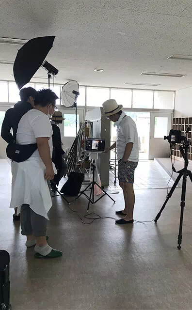 長南東小学校スタジオ 撮影風景