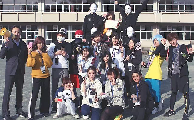 長南東小学校スタジオ 撮影風景